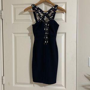 ASOS Lipsy Navy Mini Dress - Size US 2.